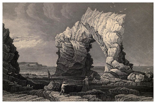010-El Arco de Roca en la bahia de Freshwater- Barber's picturesque guide to the Isle of Wight (1850)