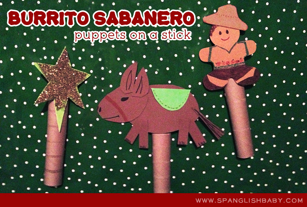 burrito sabanero puppets on a stick craft holiday