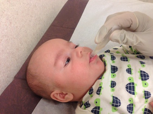 Elliott Enjoying His Rotovirus Vaccine
