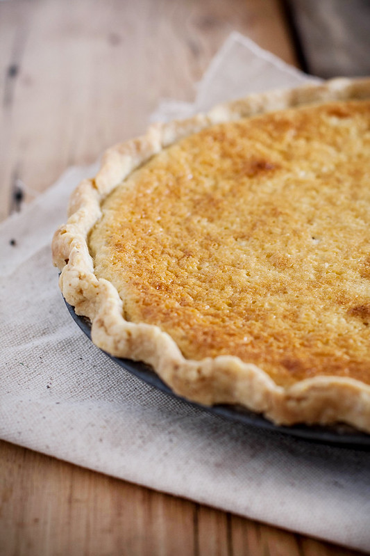 buttermilk pie in a cornmeal & lard crust