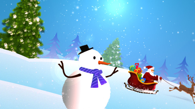 Merry Christmas & Santa Claus' sleigh - 4