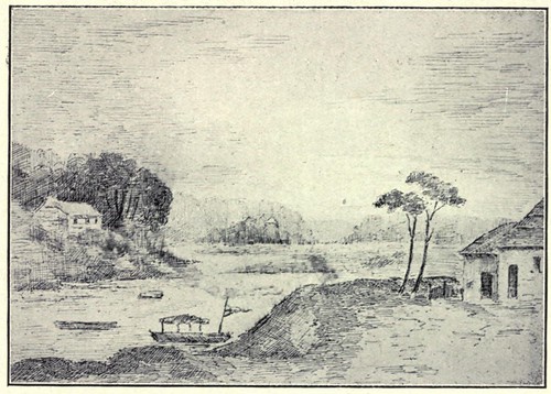 View on the Miami River [ now the Maumee River, probably at or near Fort Miami ]