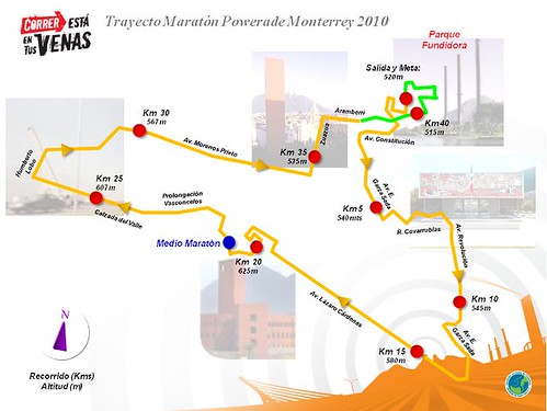 Ruta Maratón Monterrey 2012