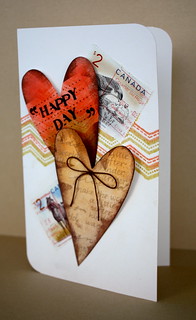 Recycled stamps card