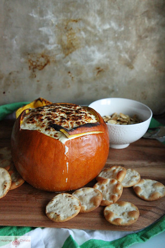 Cheesy Artichoke Pumpkin Dip