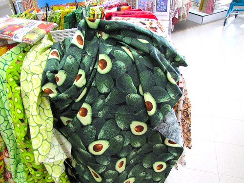 green avocado fabric