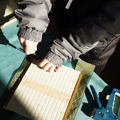 竹内畳店さんのブース。畳作り体験をさせてもらいました