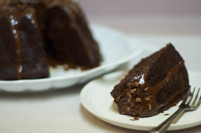 super dark, super nutricious chocolate bean cake