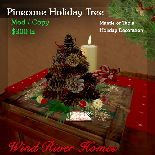 Pinecone Tabletop Tree by Teal Freenote