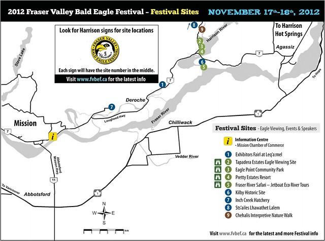 Fraser Valley Bald Eagle Festival 2012 Map
