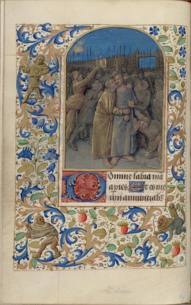 15th c. illuminated manuscript biblical miniature