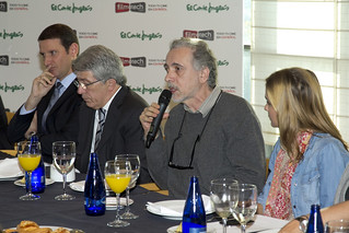 Fernando Trueba interviene en la firma del acuerdo entre Egeda y El Corte Inglés.