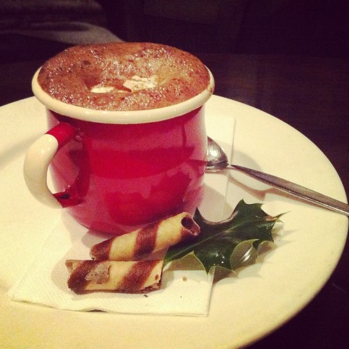 Boozy Hot #Chocolate with @diamondsirl and @spiller2 at Idaho Cafe for my #birthday.