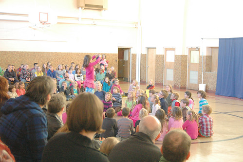 day 3058: school assembly and stone soup!