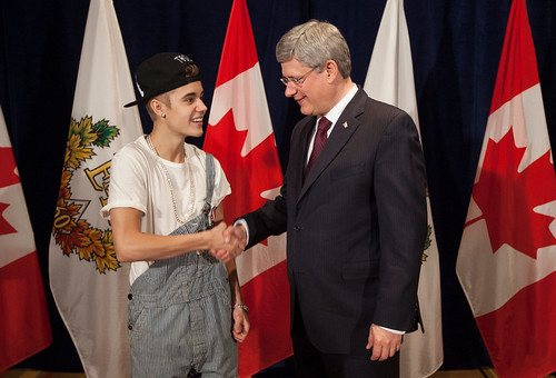 Was happy to present Justin Bieber with a Diamond Jubilee Medal today.