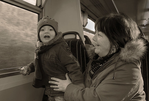 IMG_8163 Grandson Brogan And Grandma Julie First Time On A Train