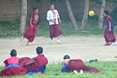 Playing monks, Labrang,  Xiahe, Gansu