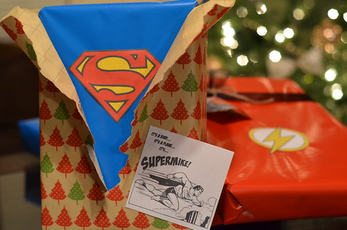 Superman gift wrap