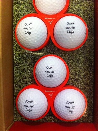 Scott got his own Redline golf balls!