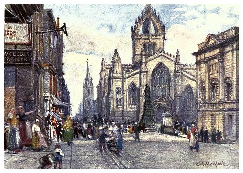004-Iglesia de San Giles-Edinburgh, painted by John Fulleylove- 1904