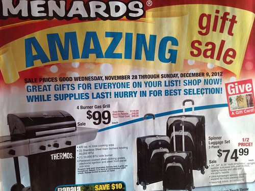 Menards Amazing Gift Sale 11/28/2012 - 12/9/2012 - The Shopper&#39;s Apprentice