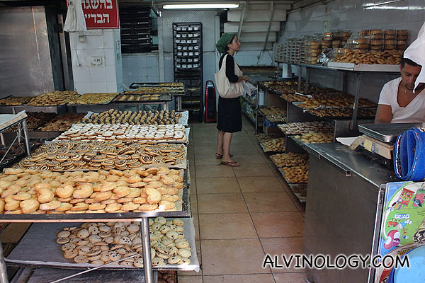 Inside a bakery