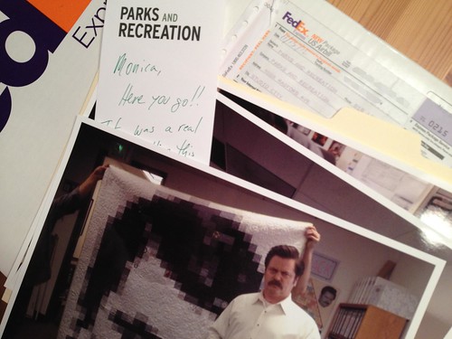 Ron Swanson Along - RonQuilt vists NBC's Parks and Recreation