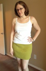 Green Mini Skirt - After