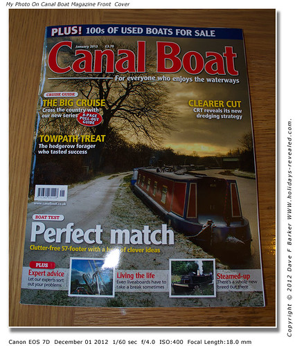IMG_8158 My Photo On Canal Boat Magazine Front Cover