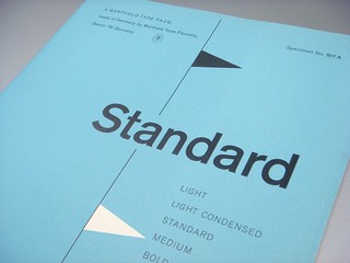 Standard type specimen booklet
