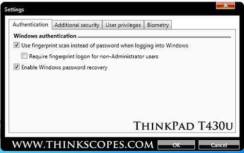 ThinkPad T430u fingerprint reader option