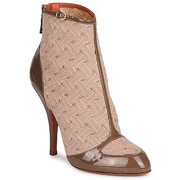 Vernice Liscia Su BEIGE-Brown Couture Boots