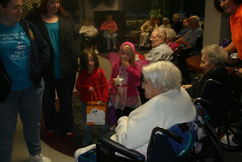 trick or treat at Great-Ma's care center