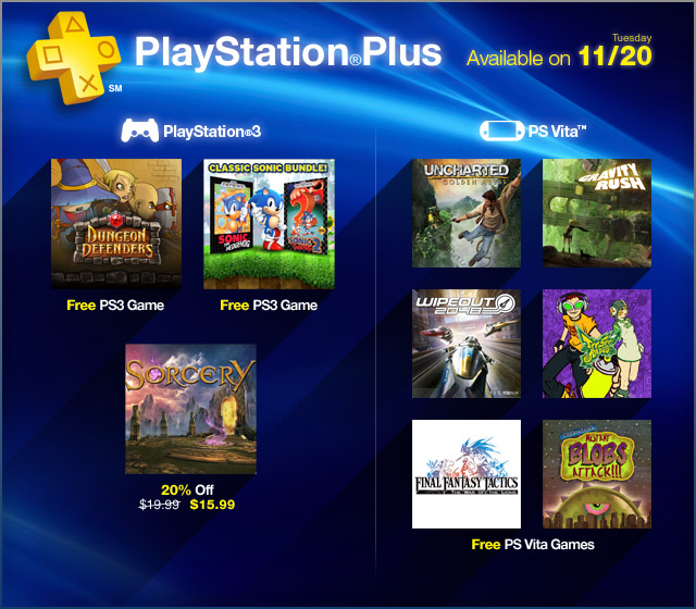 PlayStation Plus Update 11-20-2012