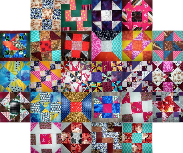 26 blocks from the Quilting Gallery's Beginner's Quilt Along
