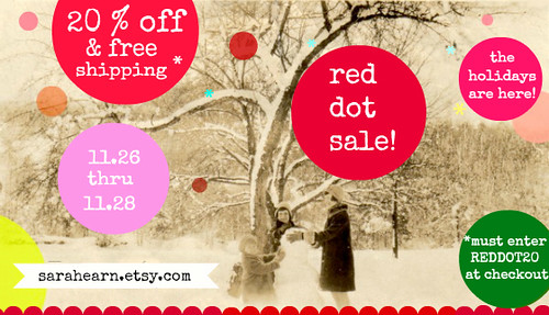 red dot sale postcard
