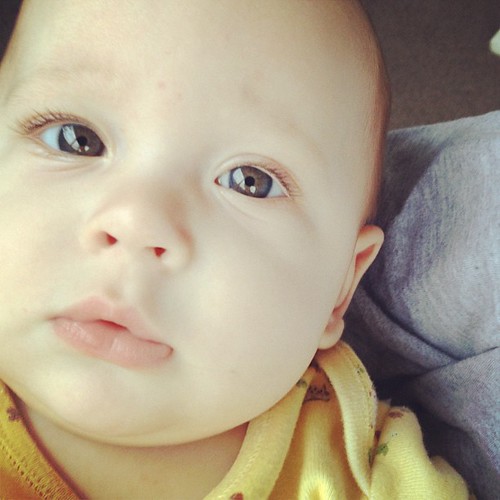 My baby boy has the most beautiful eyes!