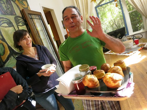 David Diaz interrupting our Lost Weekend process demos with his heavenly homemade popovers