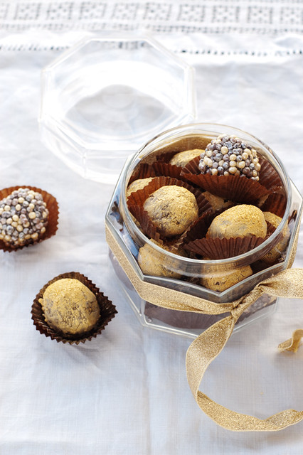 golden chocolate truffles for lets make Christmas 2012