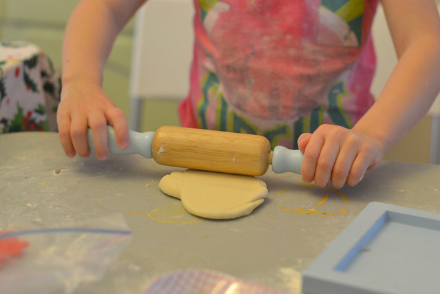 Rolling our salt dough