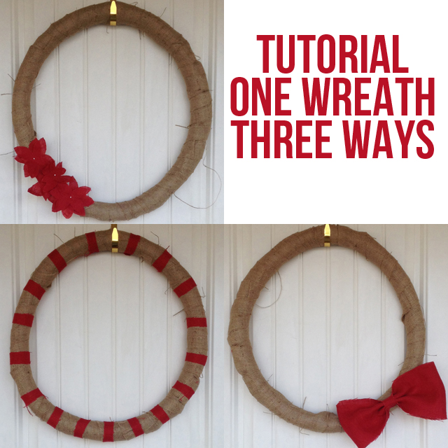 DIY Burlap Wreath 3 Ways