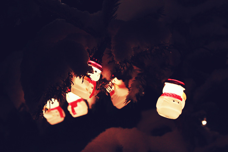 snowman christmas lights