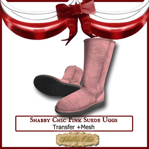 Shabby Chic Pink Suede Ugg by Shabby Chics