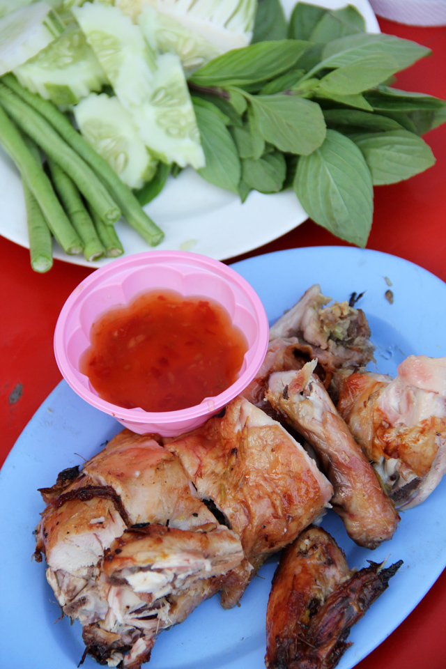 Grilled Chicken (gai yang ไก่ย่าง) at Central World street food stalls