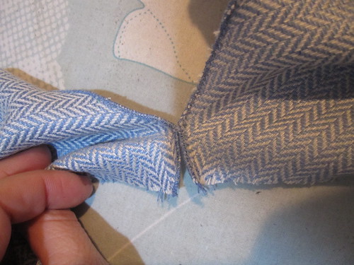 Hand Tack at Rolled Hem for Exact Match