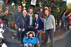Family photo at Disney Christmas Tree