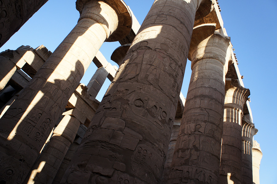 Колонны Карнака, храм Амона, Египет