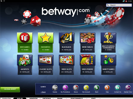 Betway Casino Lobby
