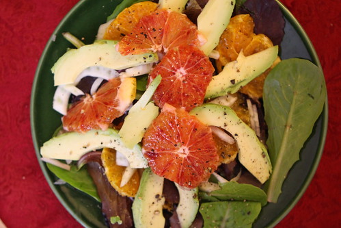 Blood Orange, Avocado, and Shallot Salad