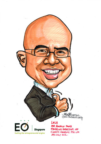Mr Ronald Pang caricature for EO Singapore